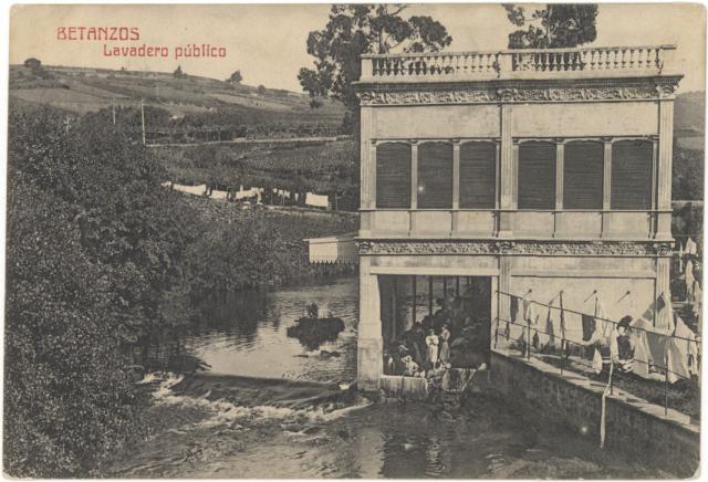 Archivo del Reino de Galicia. Colección de postales. Betanzos: lavadero público. Ca. 1922. Sign.: 1117.
