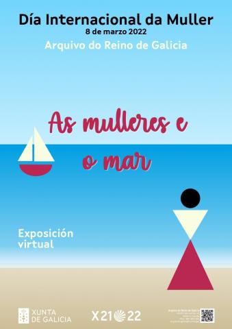 Archivo del Reino de Galicia. Cartel de la exposición virtual: "As mulleres e o mar". 8 de marzo de 2022.