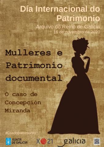 Arquivo do Reino de Galicia. Cartel da exposición virtual: "Mulleres e patrimonio: o caso de Concepción Miranda".