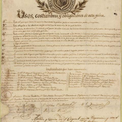 Arquivo do Reino de Galicia. Colección cartográfica e iconográfica. Presidencia de Angola. Debuxo incautado a Antonio Benito Fandiño, preso no cárcere público de Santiago. 1825. Sign.: 0038_1