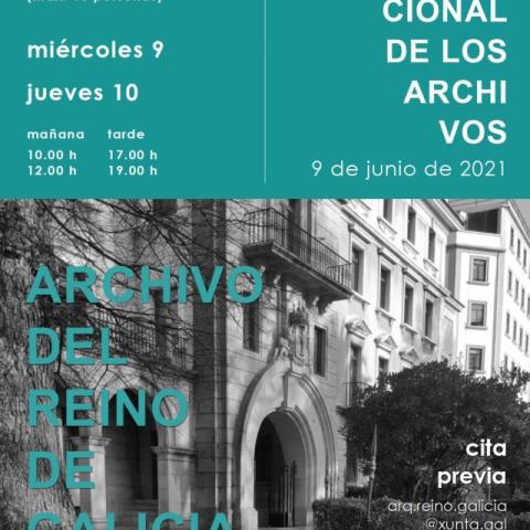 Arquivo do Reino de Galicia. Cartaz da actividade da Semana Internacional dos Arquivos 2021