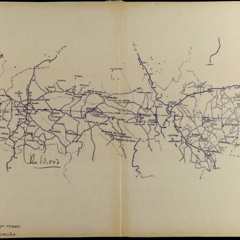 Arquivo do Reino de Galicia. Xefatura Provincial de Obras Públicas da Coruña. Proxecto de liña de transporte de enerxía eléctrica A Coruña-Portodemouros-Vigo. 1963. Sign.: 64505-325
