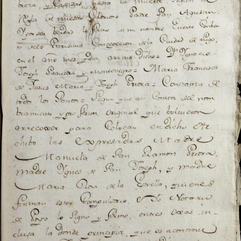 Arquivo do Reino de Galicia. Real Audiencia de Galicia. Preito de María Ignacia Losada Gaioso, viúva do marqués de Viance, con Francisco José Losada. Misión en posesión dos bens do vínculo Clara Fernández de Estrada. 1770-1794. Sign.: 19279-5