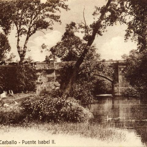 Arquivo do Reino de Galicia. Colección de postais. Carballo: Puente Isabel II. Ca. 192-?. Sign.: 1065.