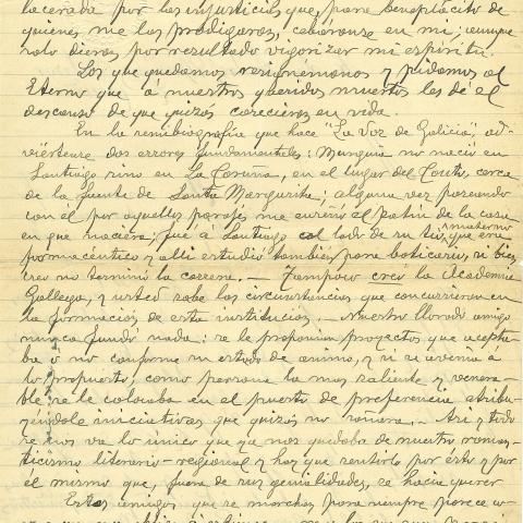 Arquivo do Reino de Galicia. Colección fotográfica. Carta de Galo Salinas a Andrés Martínez Salazar. 1923, febreiro, 2. Madrid. Sign.: 5488-2-22
