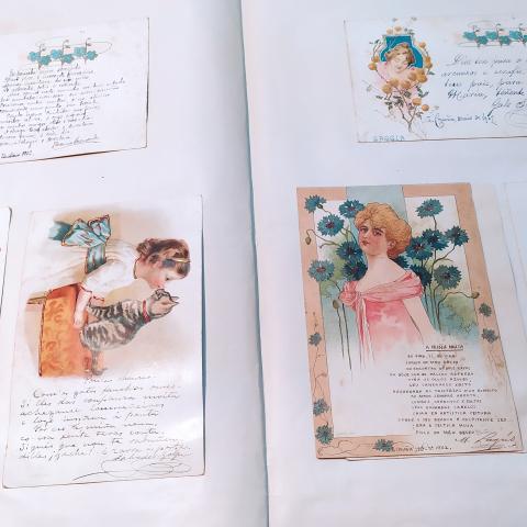 Arquivo do Reino de Galicia. Familia Carré. Tarxetas de felicitación dedicadas a María Carré Alvarellos. 1902. Sign.: 26962-3-1