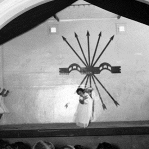 Lugo. Actuación do grupo de danza clásica da Sección Feminina, [1957]. Sig. SF. 305-1