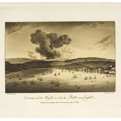 Corunna and the Heights on which the Batle was Fought. S.l.: Longman et al., 1809. Col. Cart. e Icon. Sign. CC. 928.