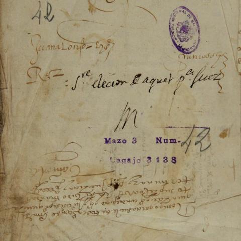 Portadilla del expediente donde se encontró el impreso. Sign. ARG. RAG. 3138/42.