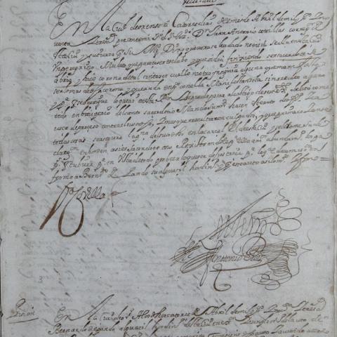 Arquivo do Reino de Galicia. Real Audiencia de Galicia. Causa a José Soller, peregrino, por fingirse sacerdote y otros delitos.1693-marzo-Sign. 26339-13.