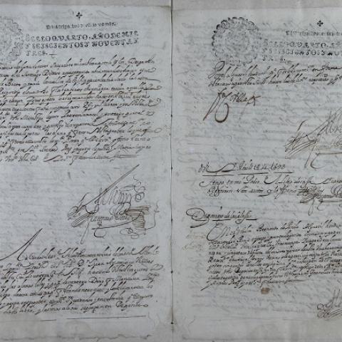 Arquivo do Reino de Galicia. Real Audiencia de Galicia. Causa a José Soller, peregrino, por fingirse sacerdote y otros delitos.1693-marzo-Sign. 26339-13.