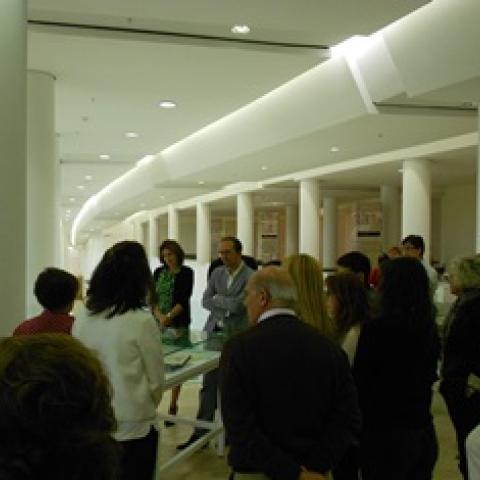 Un momento de la inauguración de la exposición.