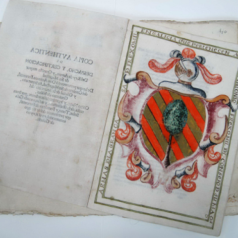 1691, maio, 11. Milán. Armas de la gran casa de Frexomil en Galicia. Sig. RAG. 20314/53; Col.Cart e Icon. RA 7.