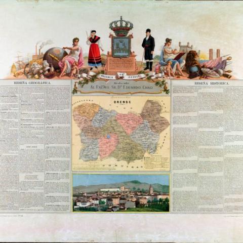 Arquivo do Reino de Galicia. [Mapa da] Provincia de Orense. [S.XIX]. Sign.: MB 175