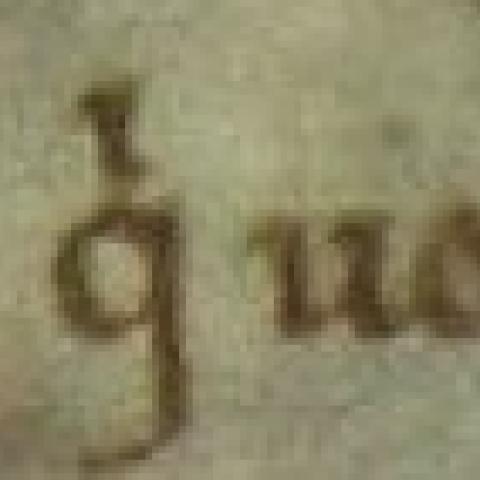 Arquivo do Reino de Galicia. Colección de documentos en pergamiño. Guntrode, María e Marina González, fillas de Gonzalo Pérez, chamado Noite Boa, venden ao monxe Pedro Calvo e ó mosteiro de Santa María de Monfero os bens que posúen en Fraemelle polo prezo dunha boa vaca.1245, abril, [S.l.]. Fragmento. Sign.: 104