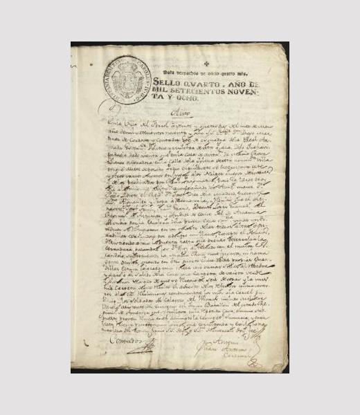 Arquivo do Reino de Galicia. Alcaldía Maior de Ferrol e a Graña. O nobre oficio da xustiza de Ferrol contra María Rosa Blanco, Pedro Espinabet e outros, sobre xogo de naipes. 1798. Sign.: 5067-64