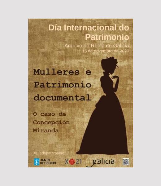 Cartel da exposición "Mulleres e patrimonio documental: o caso de Concepción Miranda".