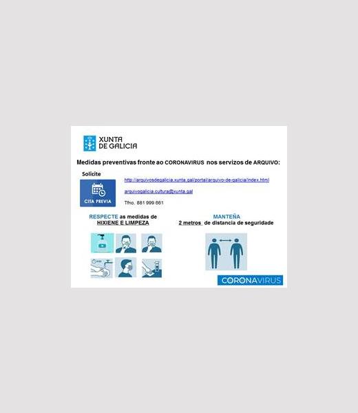 Servizo e medidas preventivas fronte ao COVID-19 no Arquivo de Galicia