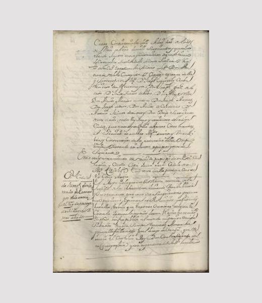 Real Cédula pola que Felipe V declara a guerra a Portugal, inserida na acta do 10 de maio do libro do libro de acordos do Concello de Ourense de 1704.