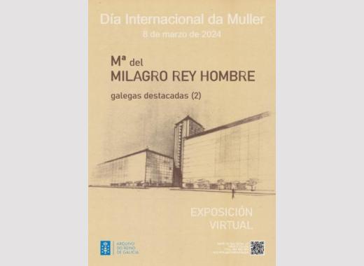 Arquivo do Reino de Galicia. Cartel da exposición María del Milagro Rey Hombre. Galegas destacadas (2)