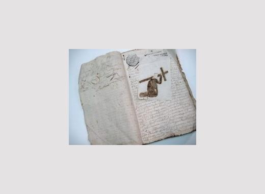 El dibujo de un nazareno en un documento del Archivo del Reino de Galicia