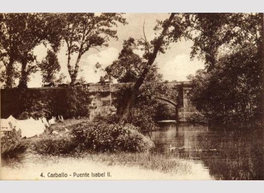 Arquivo do Reino de Galicia. Colección de postais. Carballo: Puente Isabel II. Ca. 192-?. Sign.: 1065.