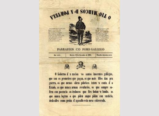 O Tío Marcos d’A Portela. - Ano 6, parrafeo 59 (18 decembro 1884)-. - Ourense: Imprenta d’A Propaganda gallega, 1884-