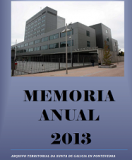 O Arquivo Territorial da Xunta de Galicia en Pontevedra ven de publicar a MEMORIA ANUAL 2013