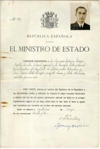 Arquivo do Reino de Galicia. Francisco Iglesias Brage. Pasaporte a favor de Iglesias. 1933. Sign.: 48594-13-1.