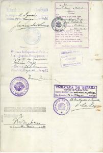 Arquivo do Reino de Galicia. Francisco Iglesias Brage. Pasaporte a favor de Iglesias. 1933. Sign.: 48594-13-1.