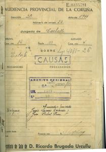 Arquivo do Reino de Galicia. Audiencia Provincial da Coruña. Causa por estafa na venda de 760 quilos de volframio. 1942-1947. Sign.: 52060-80.
