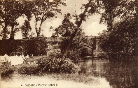 Arquivo do Reino de Galicia. Colección de postais. Carballo: Puente Isabel II. Ca. 192-?. Sign.: 1065.