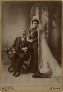 Familia Seara. Naveiras e Lolita, amigos de Isabel Seara (Villa Soledad) / J. Sellier.  Ca. 1870. Sign.: 17895-14-23