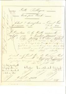 1888, xullo, 6. París. Extracto de inscripción de 300 francos de deuda pública francesa a favor de Felipe Gutiérrez de la Peña.